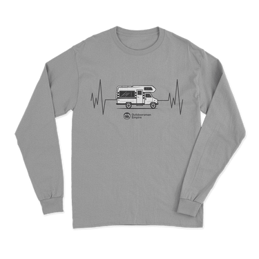 Camping Cardiogram Men Long Sleeve Shirt